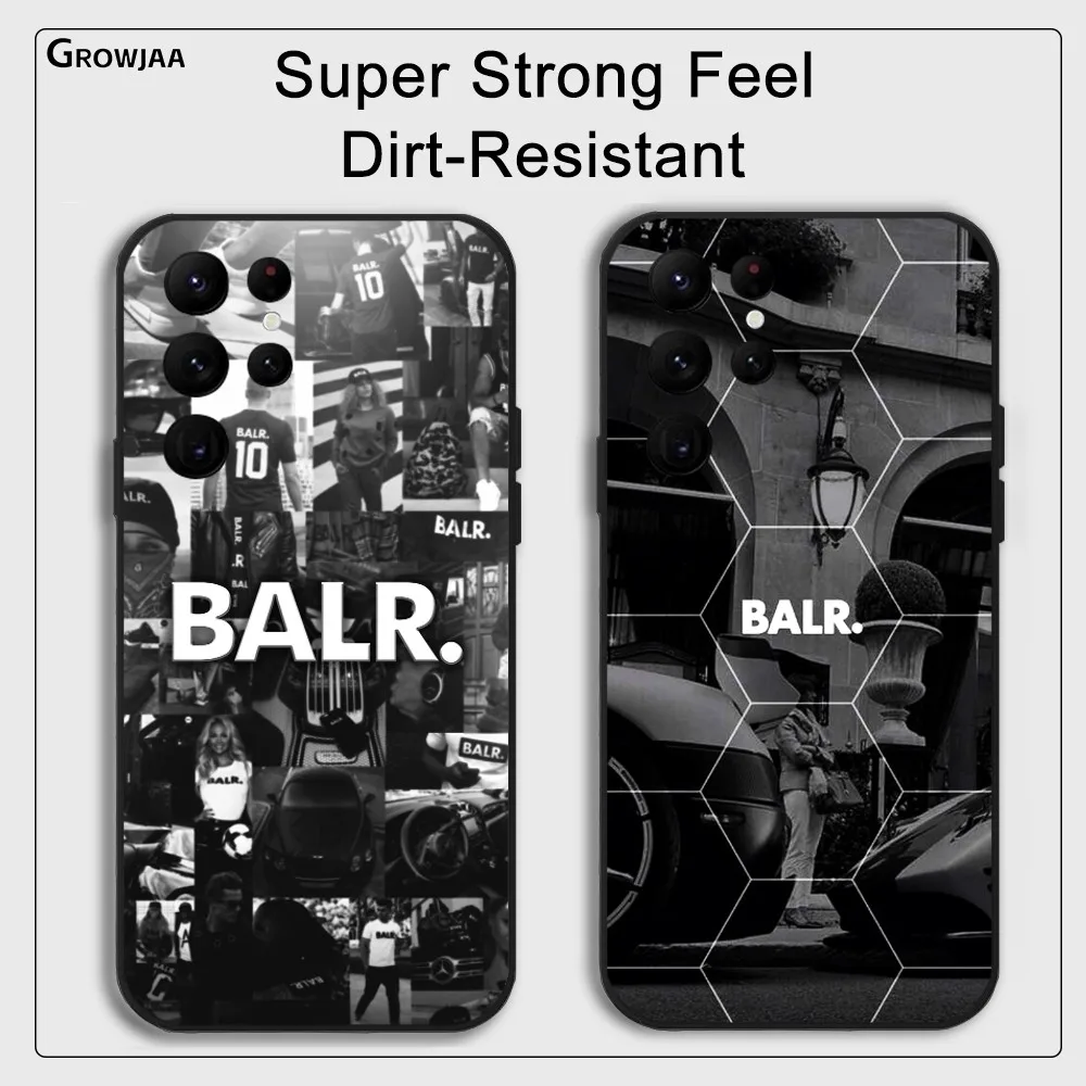 

Luxury Brand B-BALRs Black Phone Case For Samsung Galaxy S25 S24 S22 S23 Ultra S21 S20 Plus 5G Protective Silicone Funda