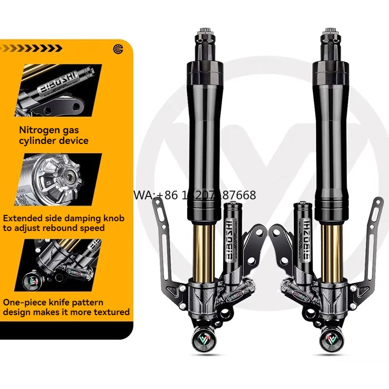 

GS102 Новый перевернутый передний амортизатор с 27 ядерными монтажными отверстиями, расстояние 375 мм в квартире