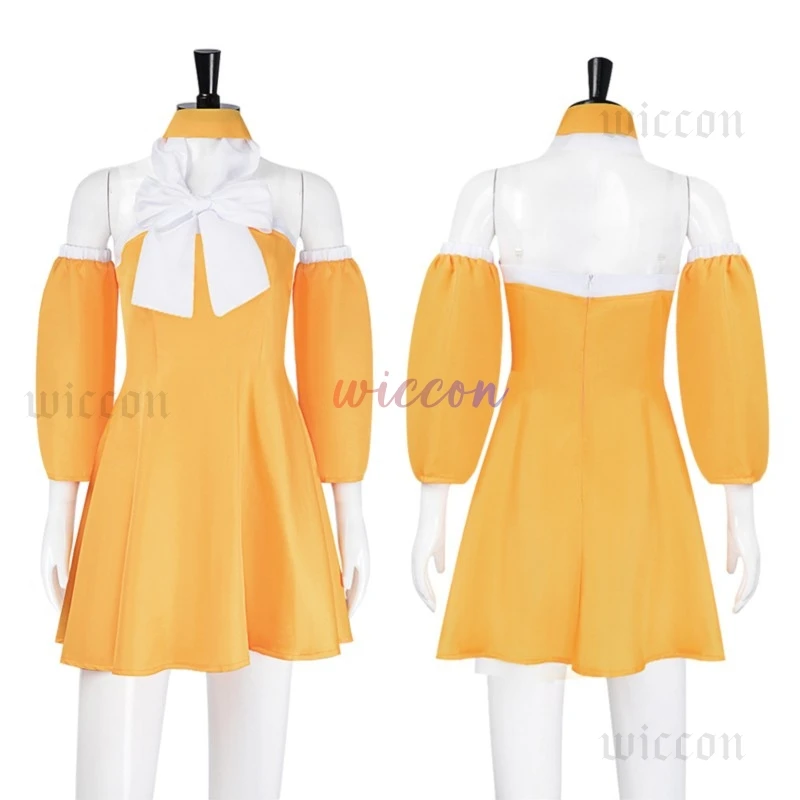 Levy McGarden COS Anime FAIRY TAIL COS # @ # @(() Abito da donna giallo con parrucca blu, completo da gioco di ruolo per donna ragazza^%$ #