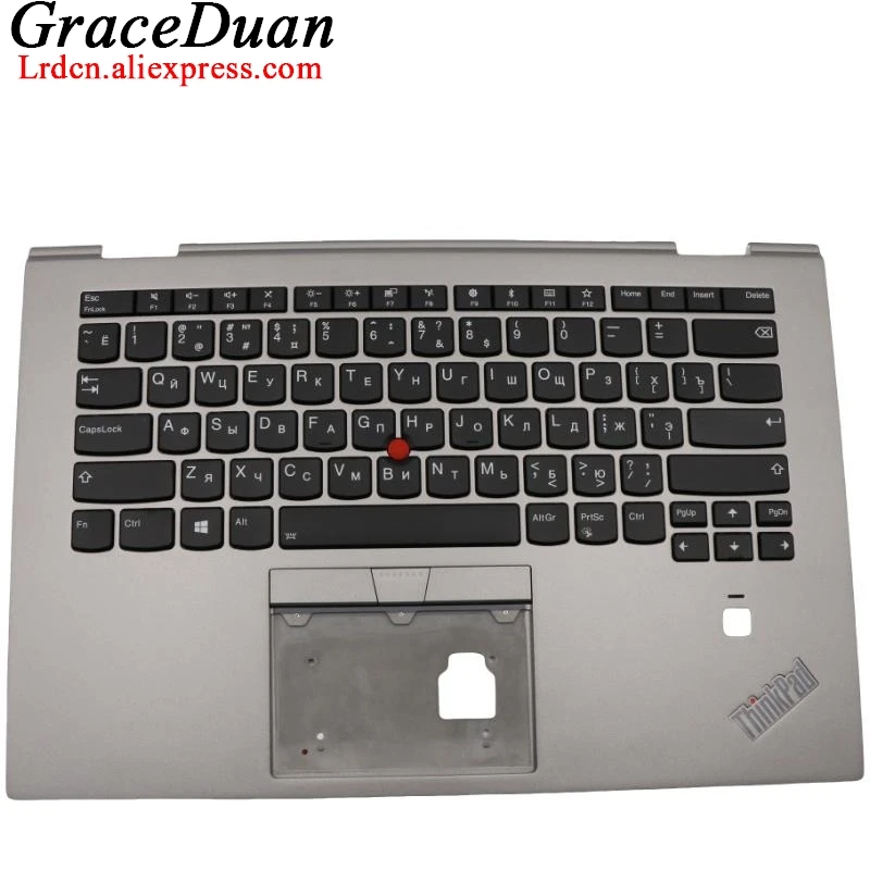 

RU Russian Silver Keyboard Upper Case Palmrest Shell Cover For Lenovo Thinkpad X1 Yoga 3rd Gen G3 01LX966 01YN926 01YN966 01YN88