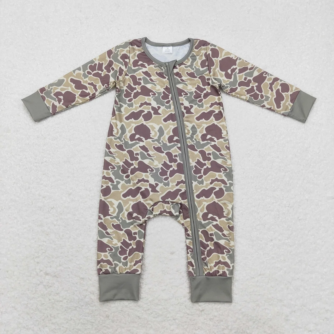 

Wholesale Newborn Coverall Bodysuit Jumpsuit Baby Boy Zipper Children Long Sleeves Romper Kids Toddler Boutique Camo One-piece