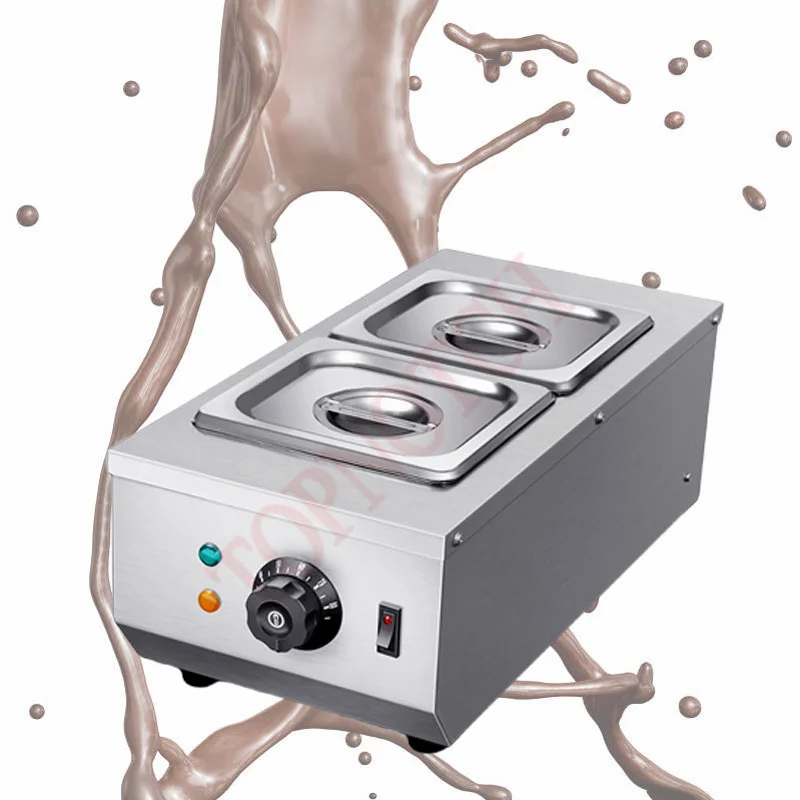 

2 Tanks Electric Chocolate Tempering Machine Chocolate Melting Pot For Kitchen Appliance