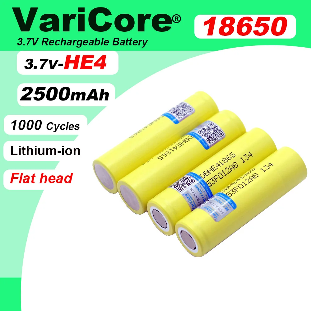 

New Original HE4 18650 2500mAh Li-lon Battery 3.7V Power Rechargeable batteries For use with power tools