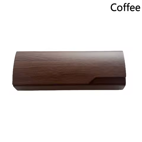 PU Leather Imitation Wood Grain Glasses Case Reading Glasses Case Myopia Glasses Case Hard Box Unisex Sunglasses Container Gift
