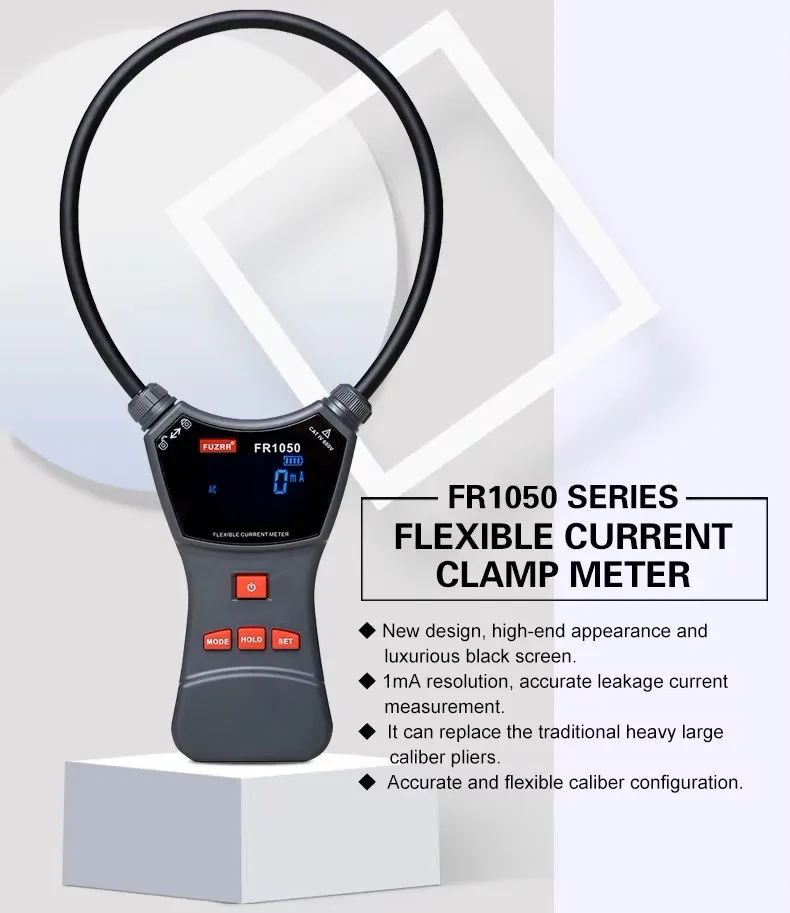 FR1050A FR1050 FR1050E 10000A Large Leakage Current Tester Flexible Clamp Ammeter AC DC 1000V Voltage Phase Frequency Meter