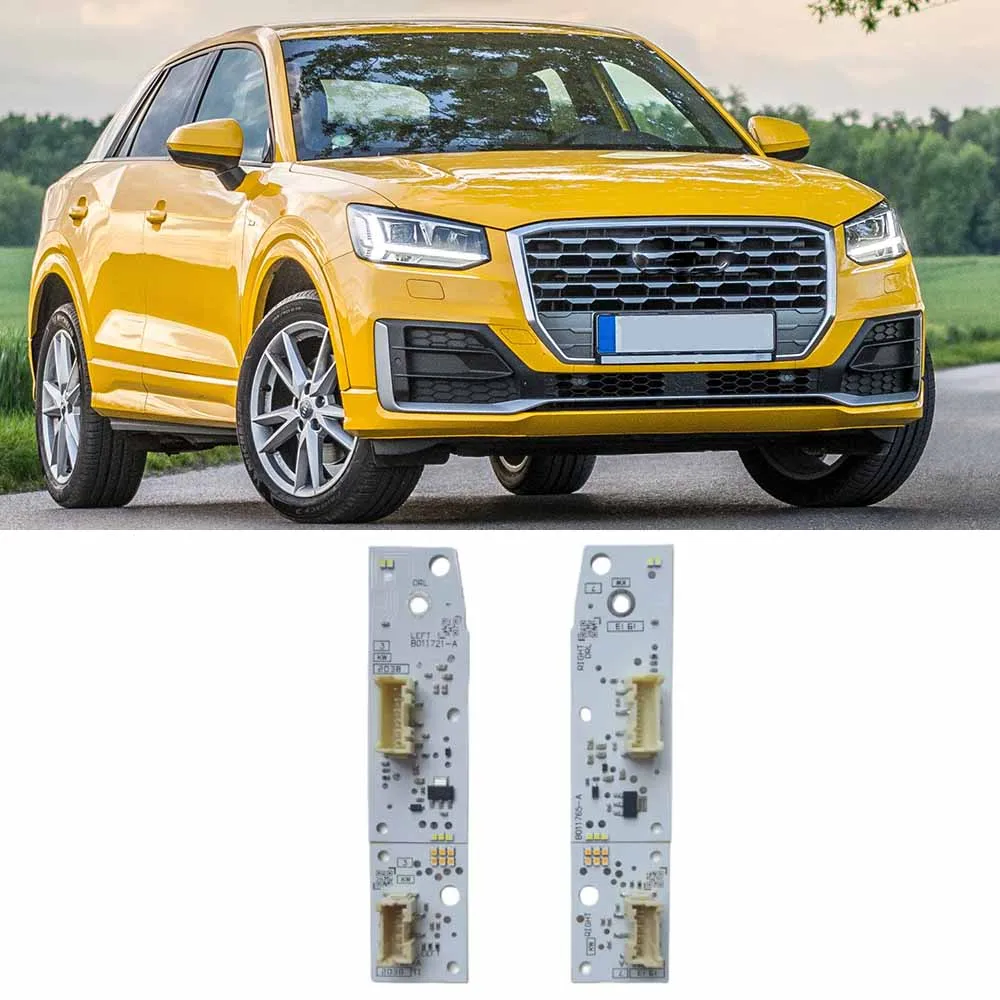 

White Lightsource DRL Turn Signal LED Boards B011721-A For 2018 Audi Q2 Full LED Headlight Daylight 81A998474 81A998473