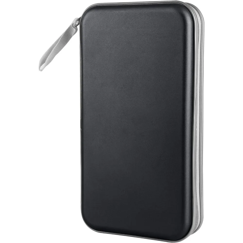

CD Case Holder, 80 Capacity, Black, Plastic, Portable Storage Rack