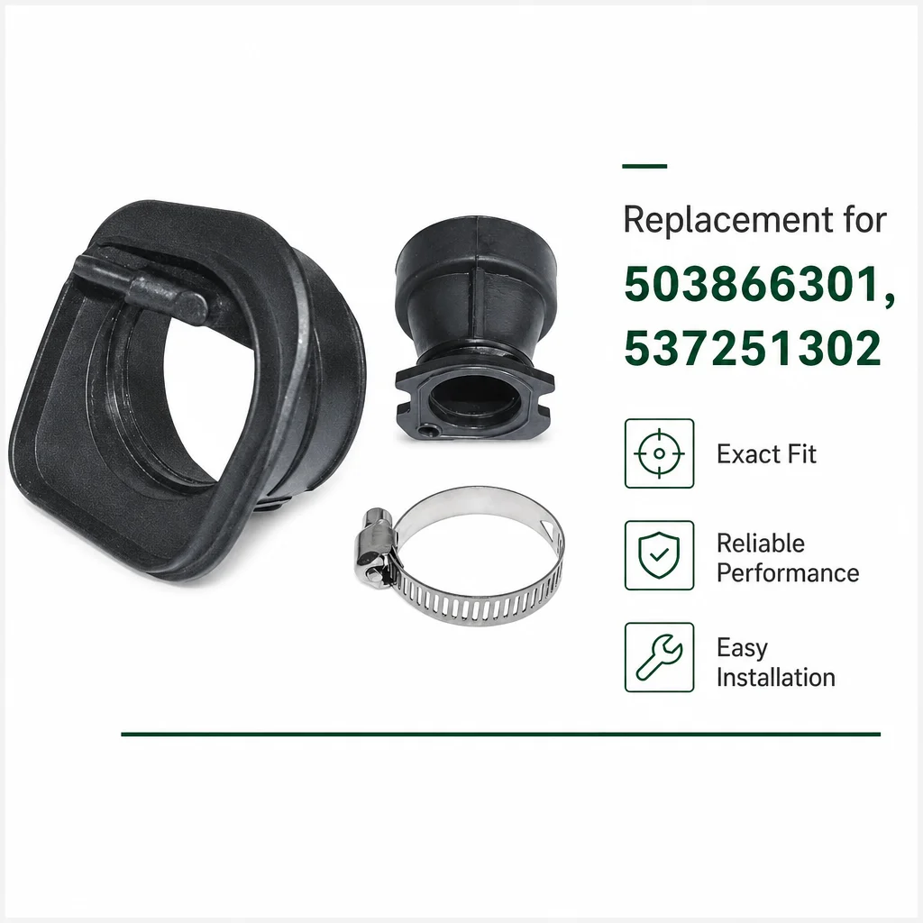 Intake Manifold Boot Sleeve Clamp Kit Fits Husqvarna 340 345 350 353 346XP Chainsaw Saw Parts Replacement 503866301 537251302