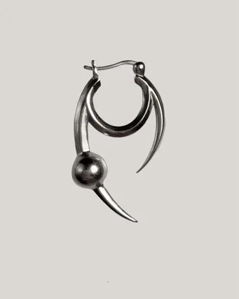 New Niche Design Hollow Thorny Earrings With Thorns, Heart-shaped Earrings With Exaggerated Male And Female Ear Buckles