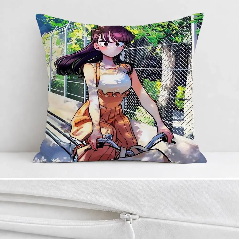 K-Komi Can't Communicate  Double-sided Printed Square Decorative Cushion Cover for Sofa Living Room Home Decor