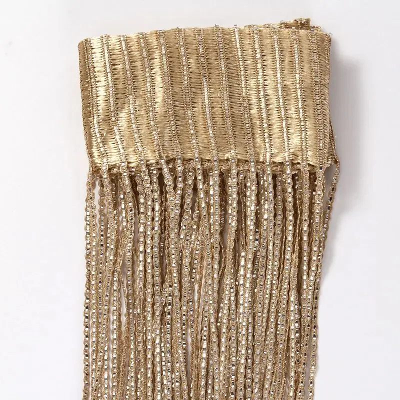 Silver Line String Curtain Anti-insect Shiny Tassel Hanging String Door Window  Ceiling Wedding Decoration Living Room Curtains