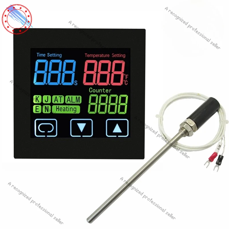 

Термостат для кухонной фритюрницы с функцией времени и функцией счетчика Жареная еда курица Контроллер температуры сковороды с таймером