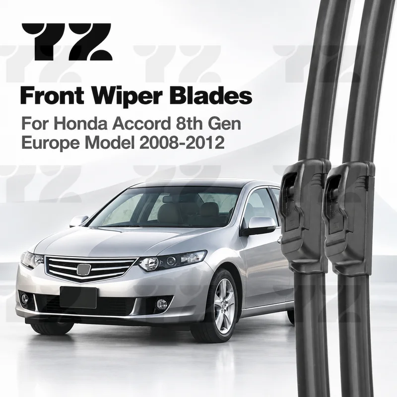 YZ Front Wiper Blades For Honda Accord 8th Gen Europe Model 2008-2012 Windshield Windscreen Replacement 24" 22"