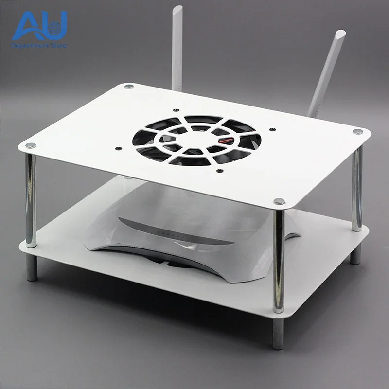 

WiFi Router Cooling Fan Stand, IPTV Set Top Box Optical Modem Heat Dissipation Rack Desktop Bracket