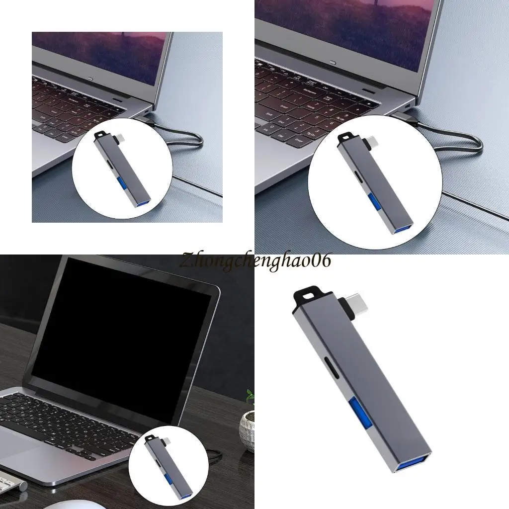 

Универсальный USB C Hub Type C в USB -адаптер с подвесным отверстием для удобного использования 601F