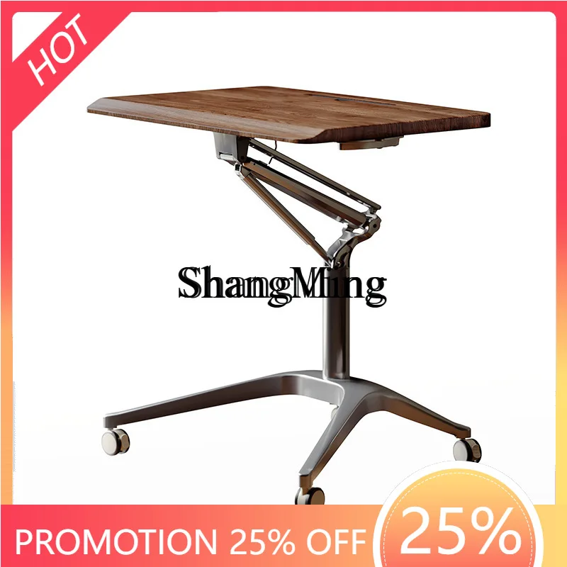 

ZYYPneumatic Lifting Computer Desk Standing Workbench Household Small Notebook Mobile Desk