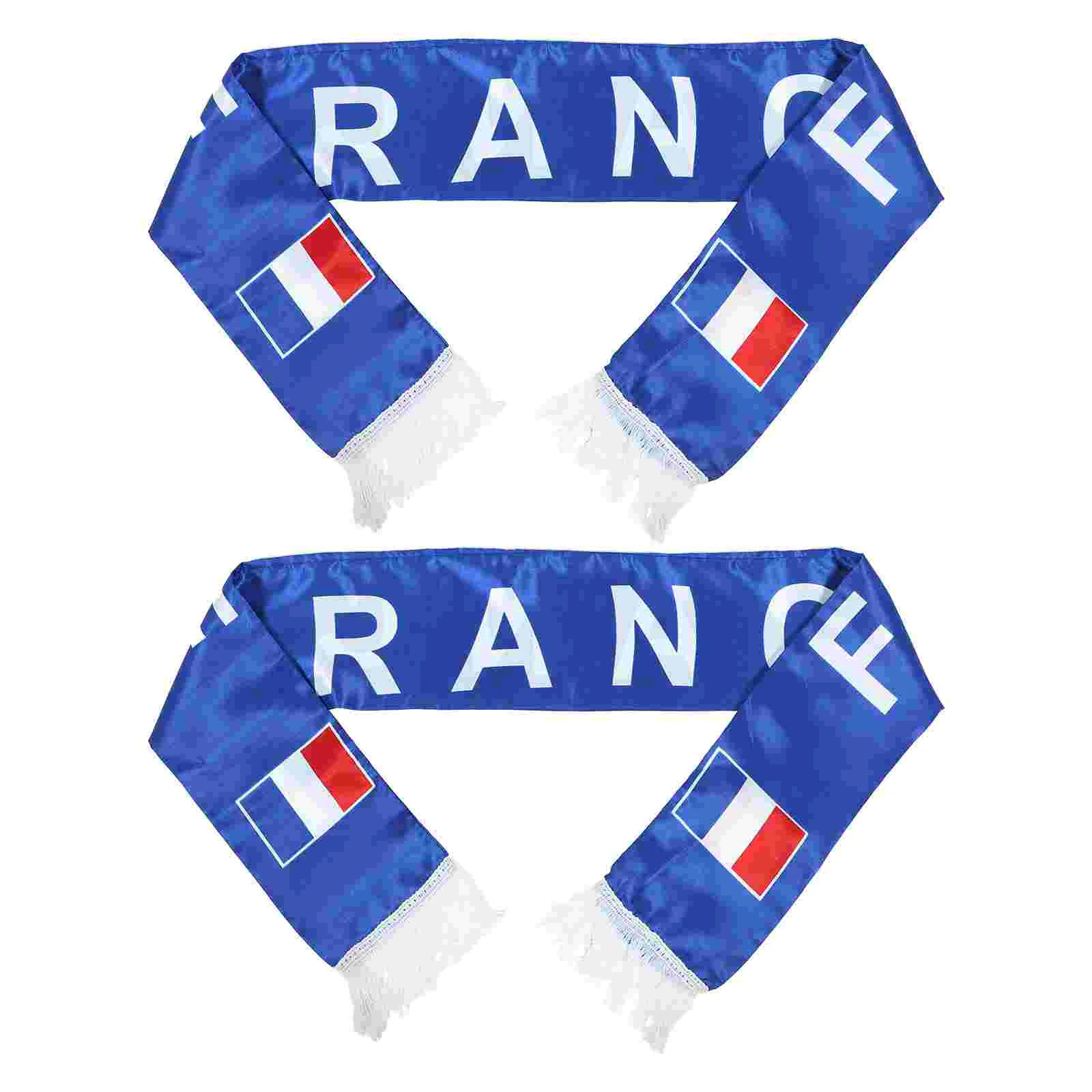 2 Pcs Fans Scarf Football Soccer Knit Footballs Scarfs for Sports Patriots Gift