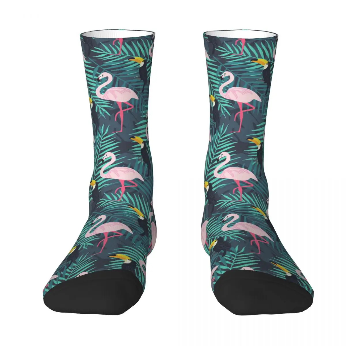 Flamingos And Toucans Seamless Pattern Adult Socks,Unisex socks,men Socks women Socks