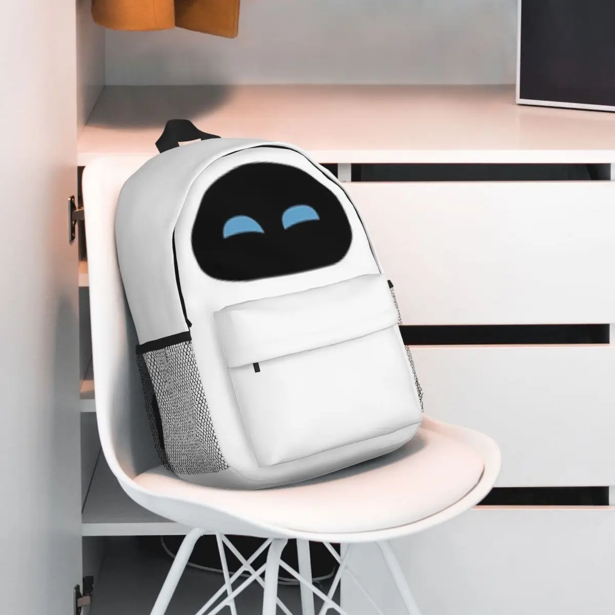 Eve Eyes + Logo Mochila para meninas e meninos, mochila escolar de grande capacidade do estudante, 15 Polegada