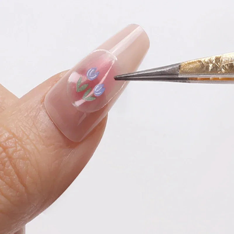 Tırnak Çift uçlu Elmas Kalemler Paslanmaz Çelik Tırnak Çıkartmalar Cımbız Nail Art Aşılama Kirpik Makyaj Manikür Araçları