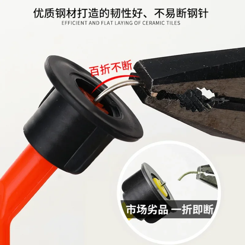 100 Pcs Replacement Steel Needles for Flooring Wall Tile Leveling System Leveler Replaceable Pin Tiling Construction Tools 1.5mm