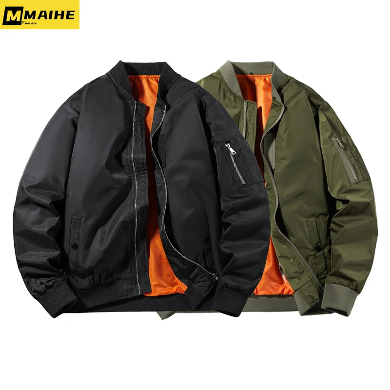 

New Retro Jacket Men's Slim Bomber Jacket Spring Autumn R Men Outerwear Ma-1 Flight Pilot Air Bomber Jackes and Coat Male