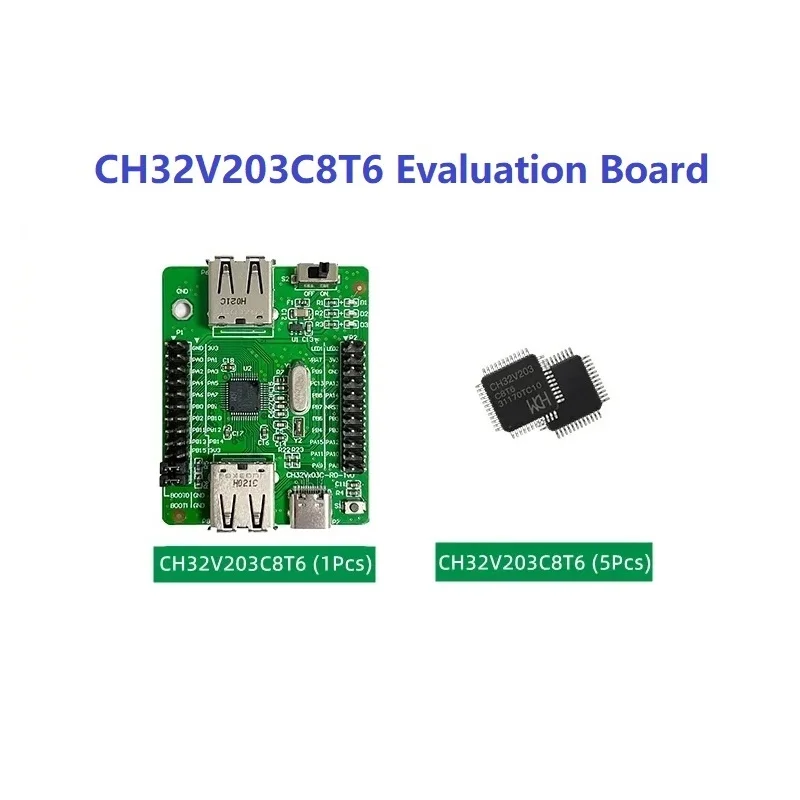 Placa de desarrollo CH32V203 CH32V003 Kit de evaluación MCU RISC-V de baja potencia mejorado