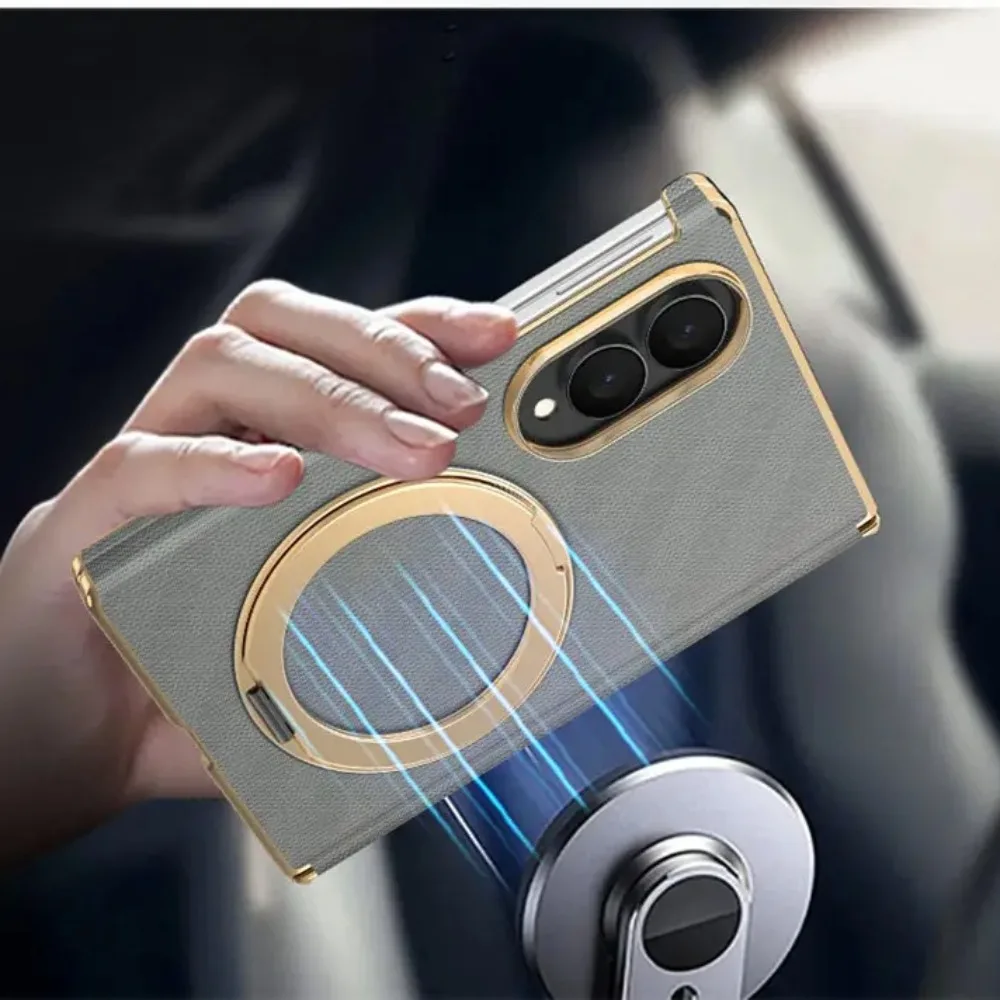 Fashion 360° Rotating Bracket for Magsafe Case for Samsung Galaxy Z Fold 8 Wide Ultra Fold8 7 6 Dual Axis Wireless Charge Cover