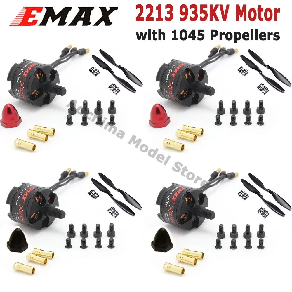 

EMAX 2212 MT2213 935KV 3-4S бесщеточный двигатель CW CCW с 1045 пропеллерами для F450 F550 X525 мультикоптера квадрокоптера