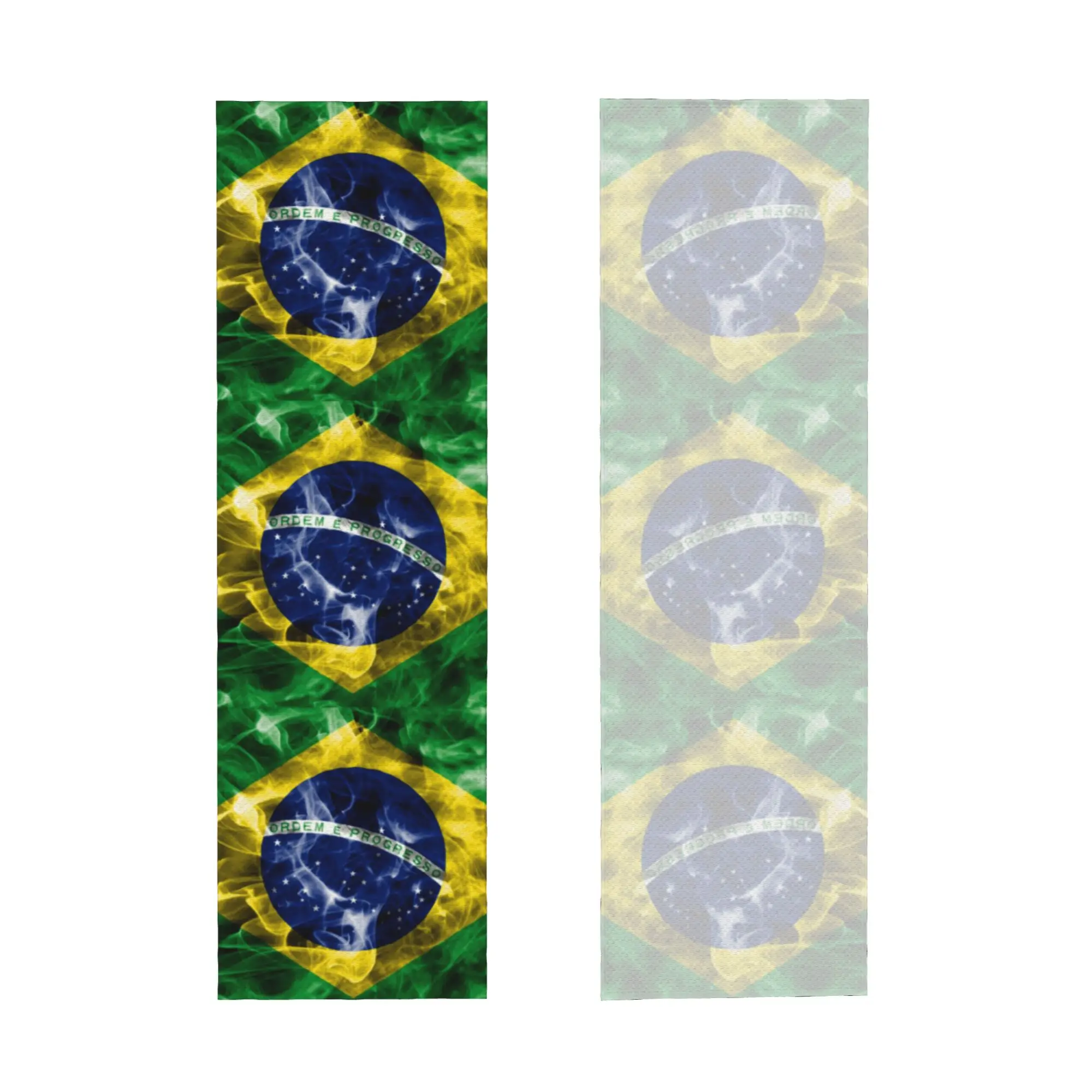 Brazilian Flag Cold Exercise Towel  Brazil Super Soft Breathable Instant Cooling Towel Yor Gym Towels
