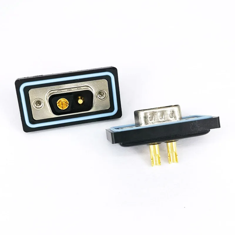 Waterproof D-SUB 2V2 male high current welding wire plug 2P connector 2-pin power socket DB2 core connector