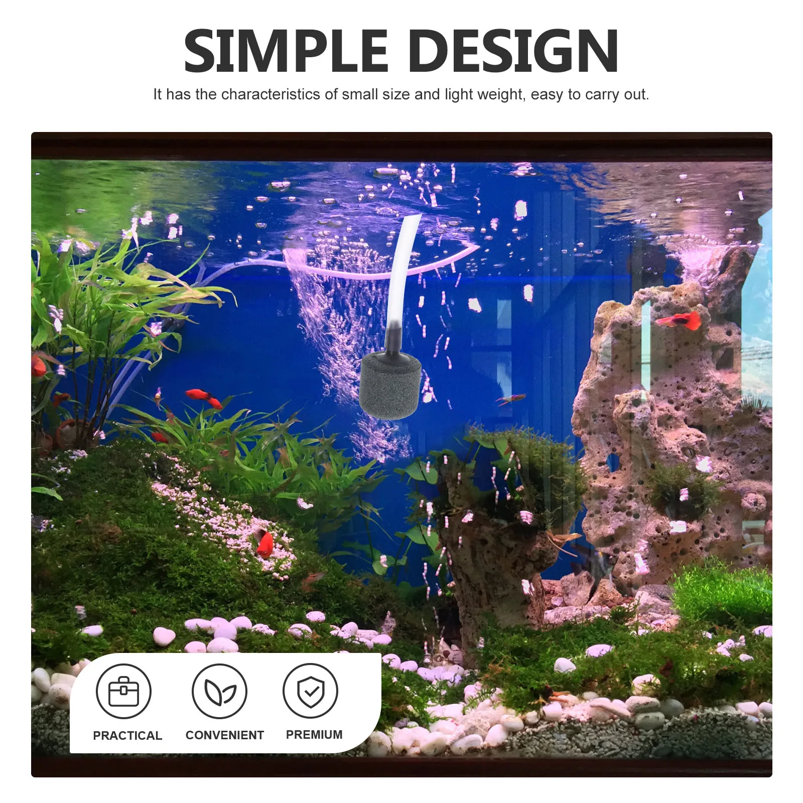 

Air Pump for Aquarium Home Fish Tank Aerator Oxygen Pump Quiet Portable Copper USB Water Garden Supplies Small Size Lightweight