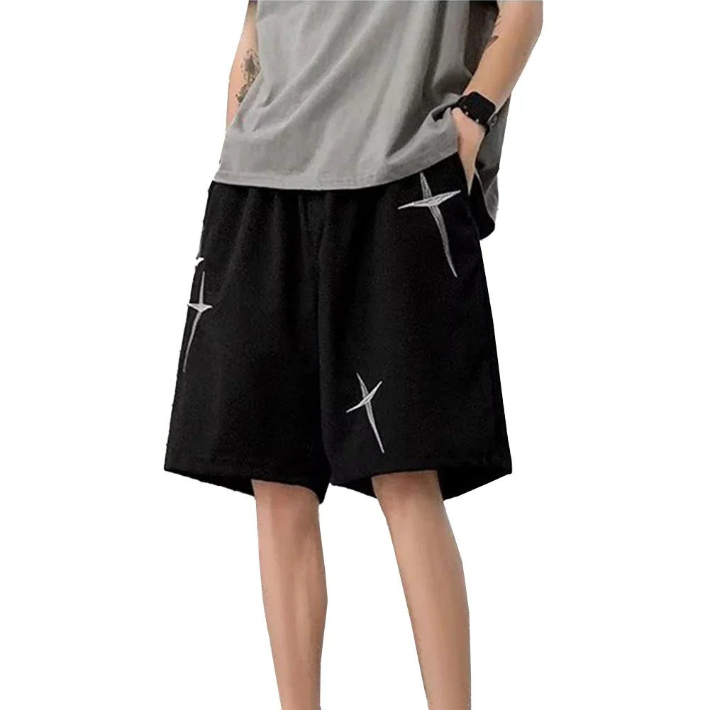

Comfortable Men's Embroidered Casual Shorts Suitable for Various Summer Activities Features a Trendy Loose Fit Design