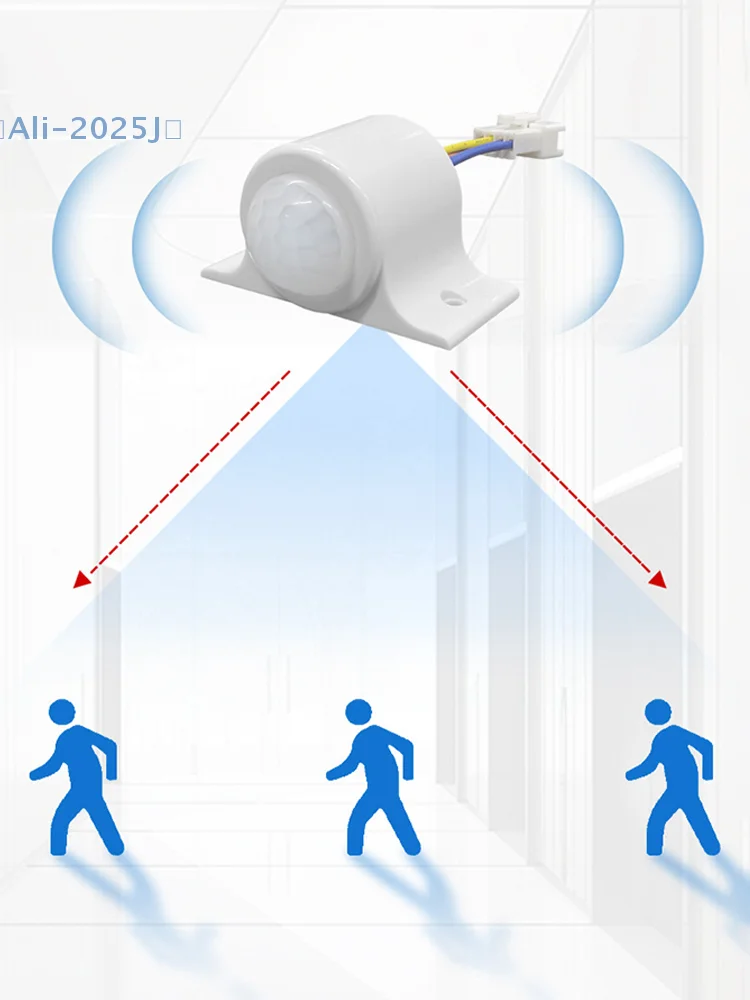 【J】1 Pcs PIR Sensor Interruptor Detector de Movimento IR Interruptor de Lâmpada de Indução Infravermelha 220V 110V Para Luz LED Fluorescente Downlight