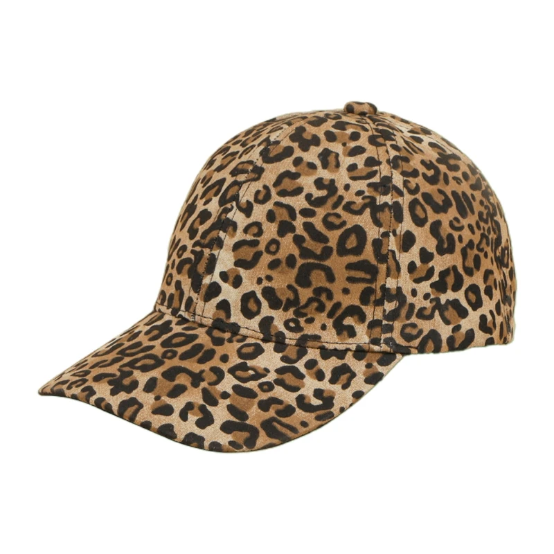 Vintage Sunhat in Street with Full Cover Leopard Pattern Wide Curved Brim Suitable for Unisex Women Men