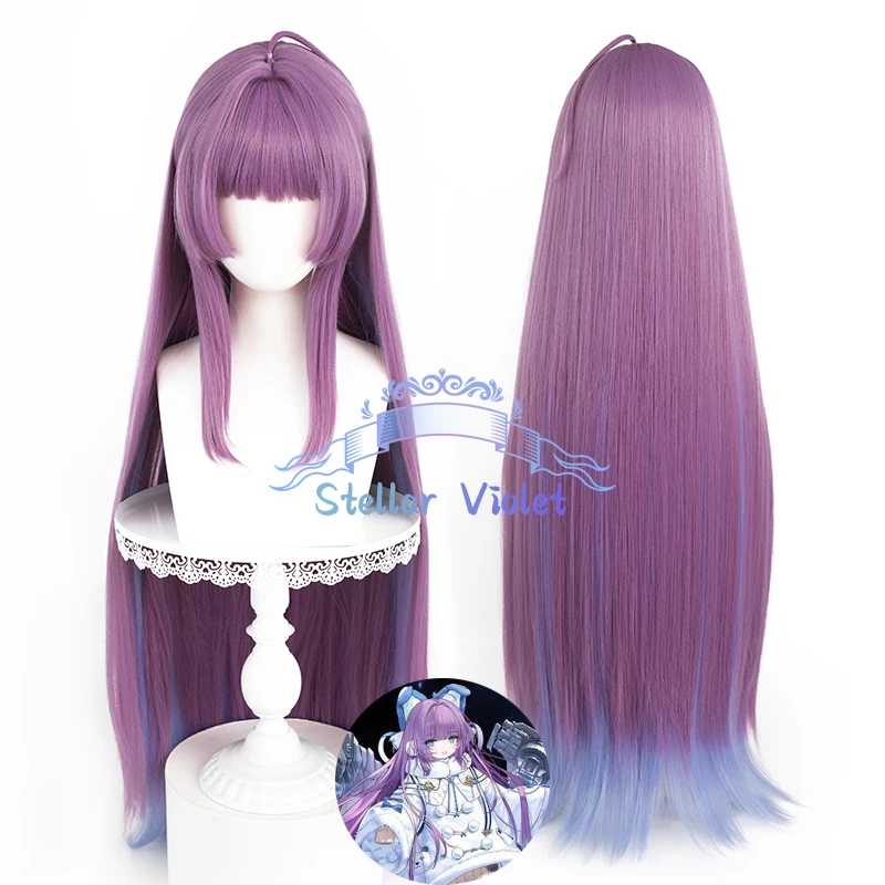 

Game Azur Lane Wig Tashkent Cosplay Wigs Cosplay Costumes 100CM Purple Gradient Heat Resistant Anime Tashkent Synthetic Wigs