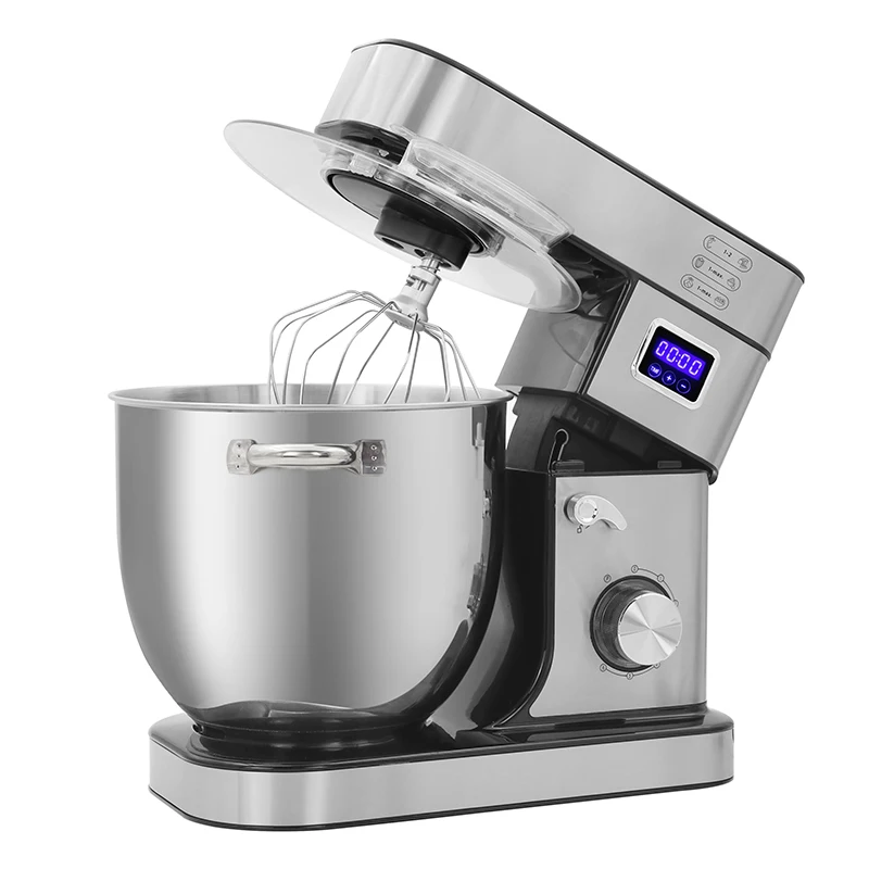 Máquina de Chef de Material de acero inoxidable, batidora de huevos, batidora eléctrica, batidora de alimentos y masa con pantalla Led