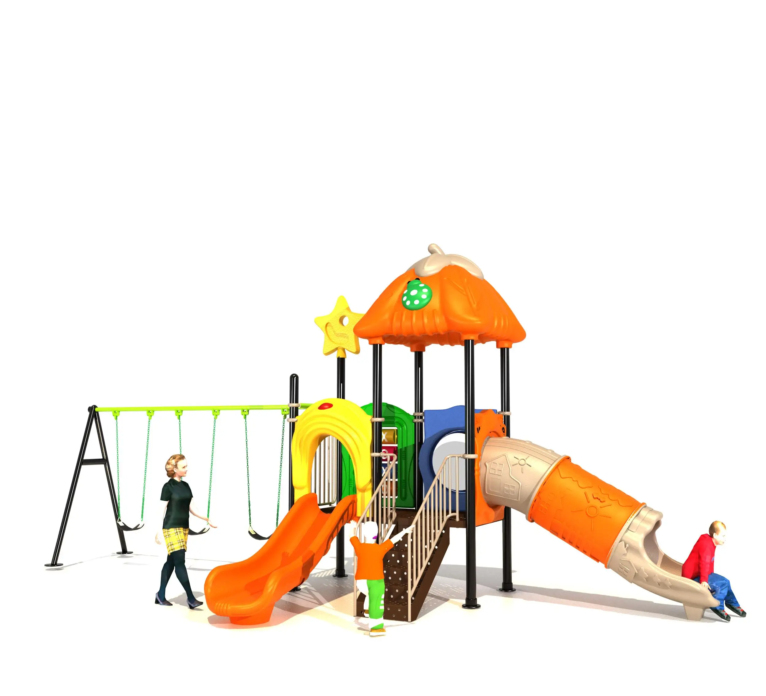 Multifunctional Colourful Children Playground Equipment, School Outdoor Playset, Kids Climbing Frame, Safe Fun Gym
