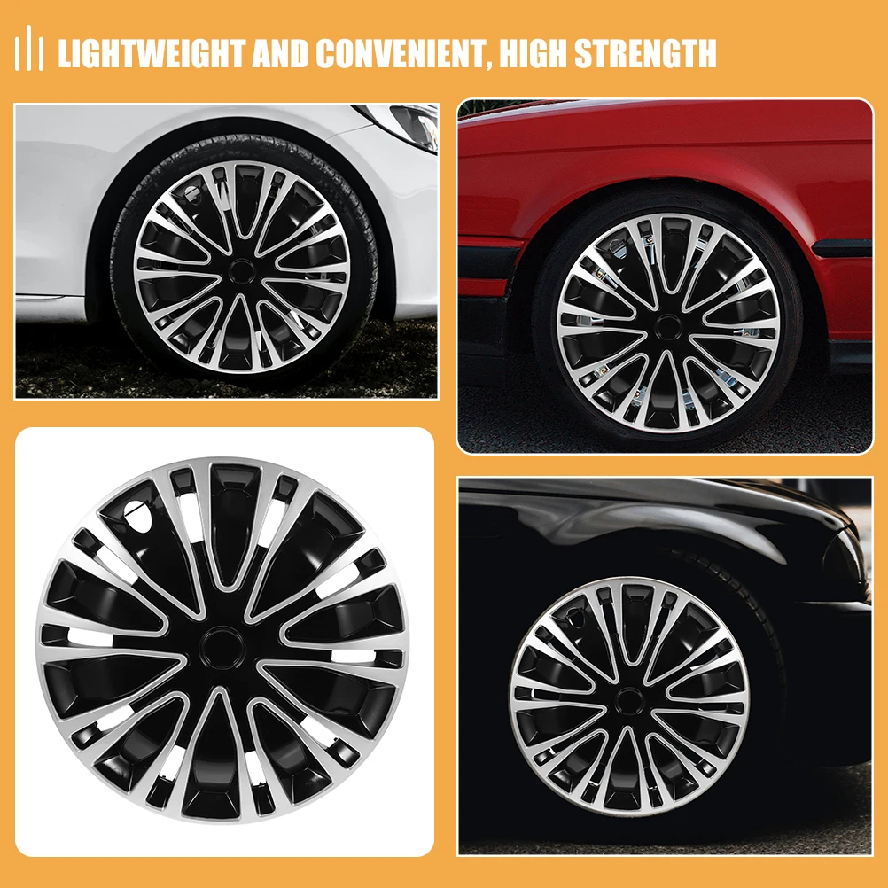 

2Pcs 12 Inch Decorative Wheel Hub Caps Rim Cover for Cars Sturdy PP Material Easy Installation Extend Wheel Lifespan Clean Look