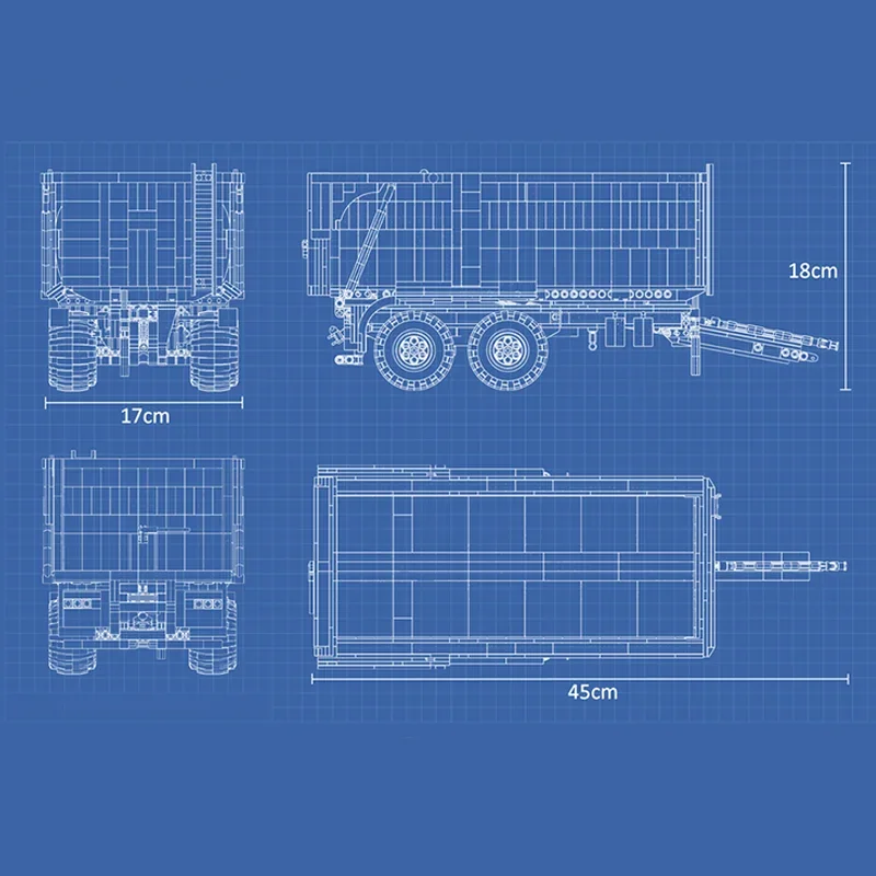 1349 個 MOC クランプティッパートレーラーテクニカルモデルビルディングブロック建設 DIY クリスマスギフト教育玩具レンガ子供