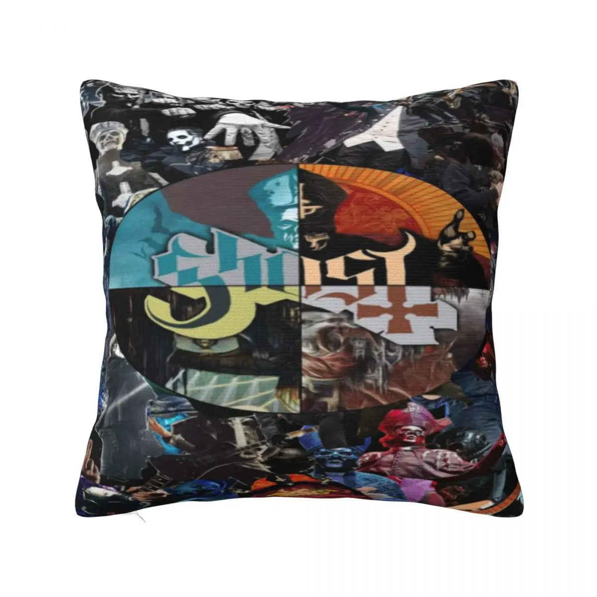 Home Decoration Ghost Rock Metal Band Pillowcase Accessories Pillow Cover Square Multi-Size
