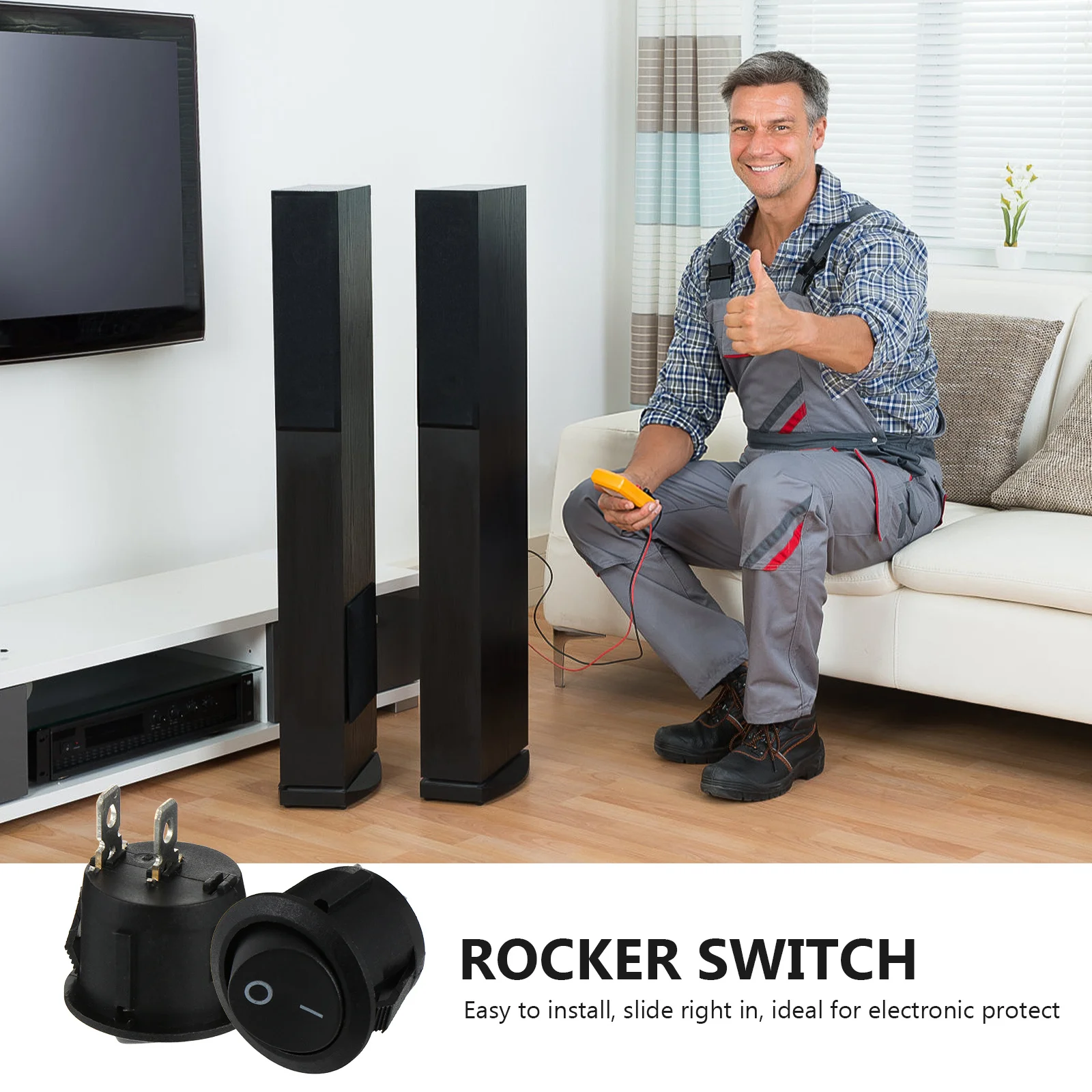 

24pcs Rocker Switch Replacement 2 Pin Round Snap For Car Auto Boat Durable On Off Toggle Switch Waterproof Flame Retardant