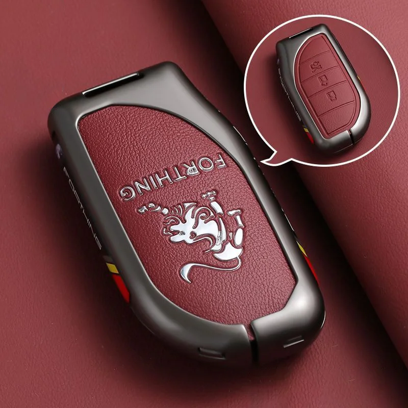 Zinklegierung Autoschlüsselhülle für Dongfeng Forthing T5 EVO Fengxing T5L V9 Schlüsselanhänger Fernbedienungsgehäuse Halter Zubehör – Detail 4