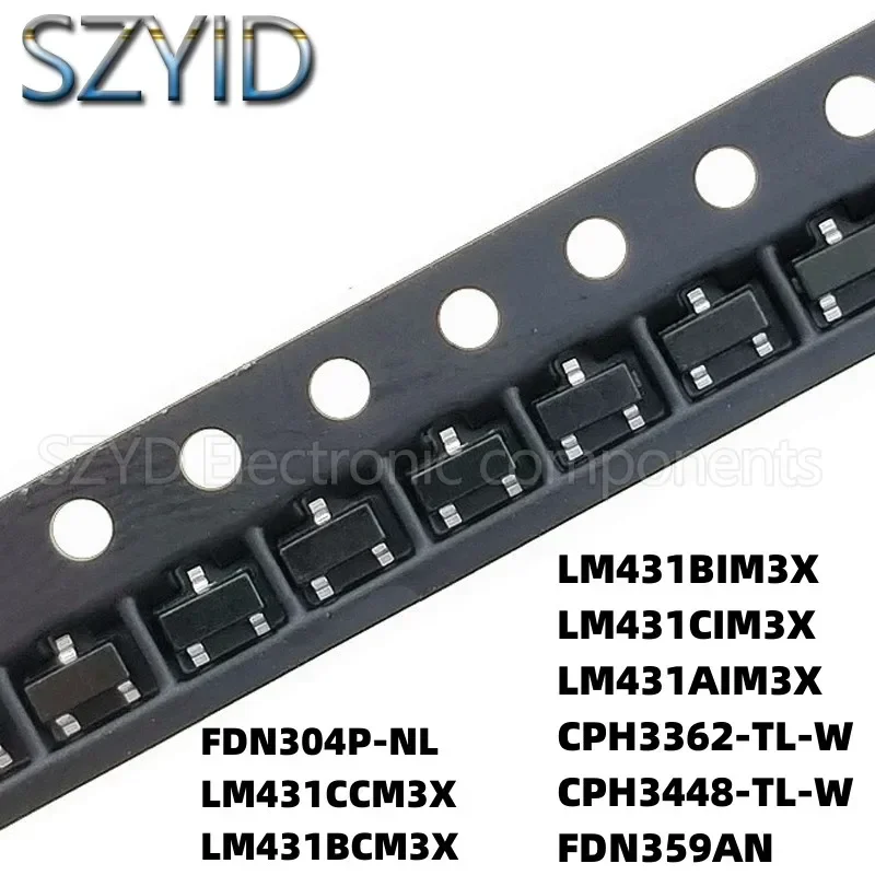 100PCS SOT23 FDN304P-NL LM431CCM3X LM431BCM3X LM431BIM3X LM431CIM3X LM431AIM3X CPH3362-TL-W CPH3448-TL-W FDN359AN