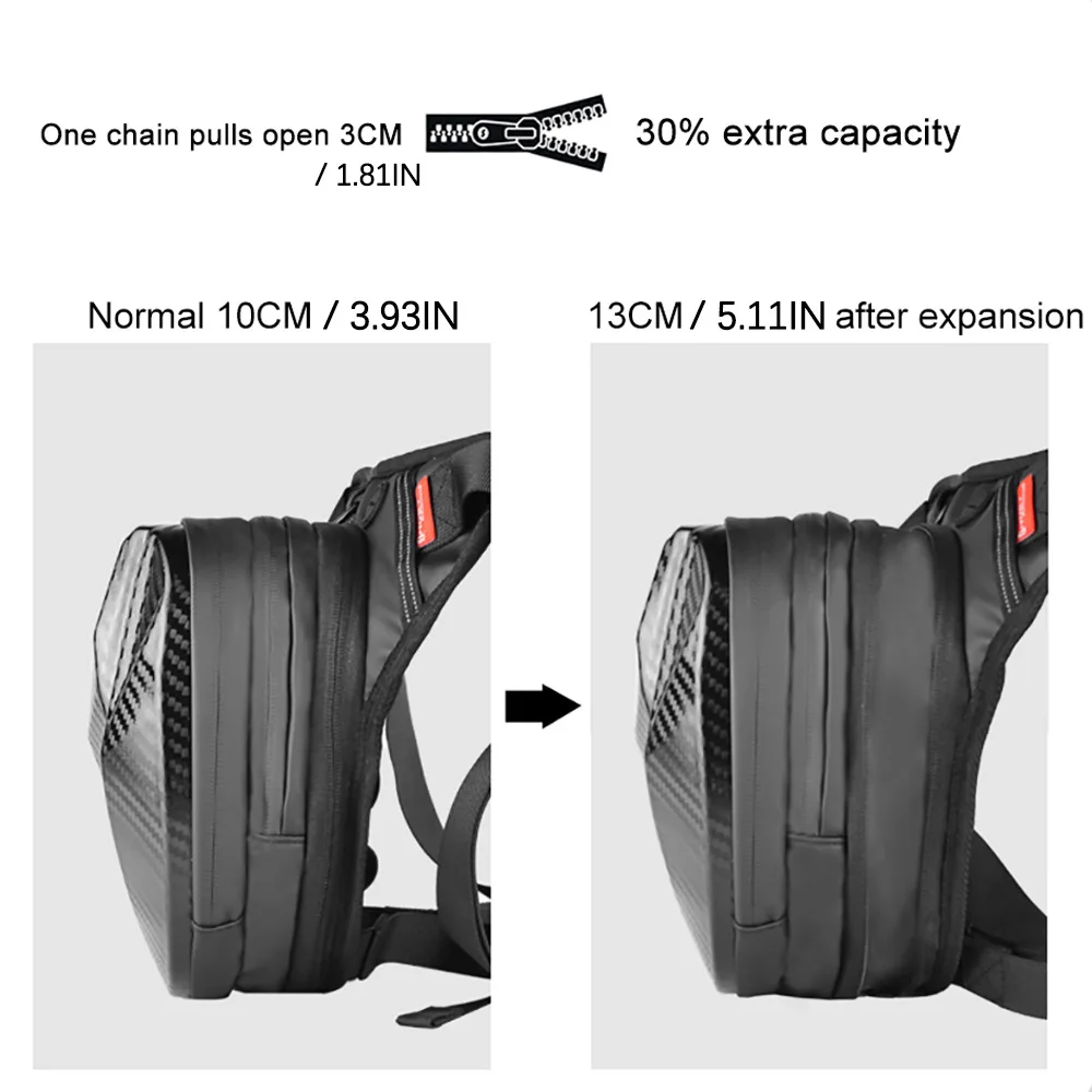 Motorcycle Leg Bag Waterproof Hard Shell Waist Thigh Bag for Men Women Riding Travel Motorbike Outdoor Sports Unisex Black