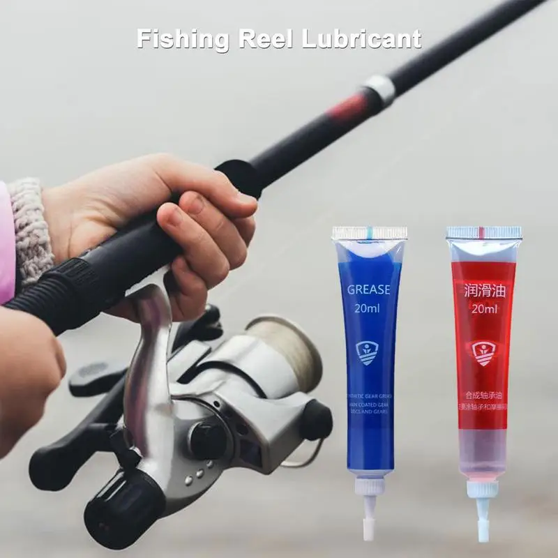 Fishing Reel Lubricant Kit 2 Pack Anti-wear Fishing Equipment Bearing Oil Cleaner  Grease Kit Wet And Dry All-in-One Fishing