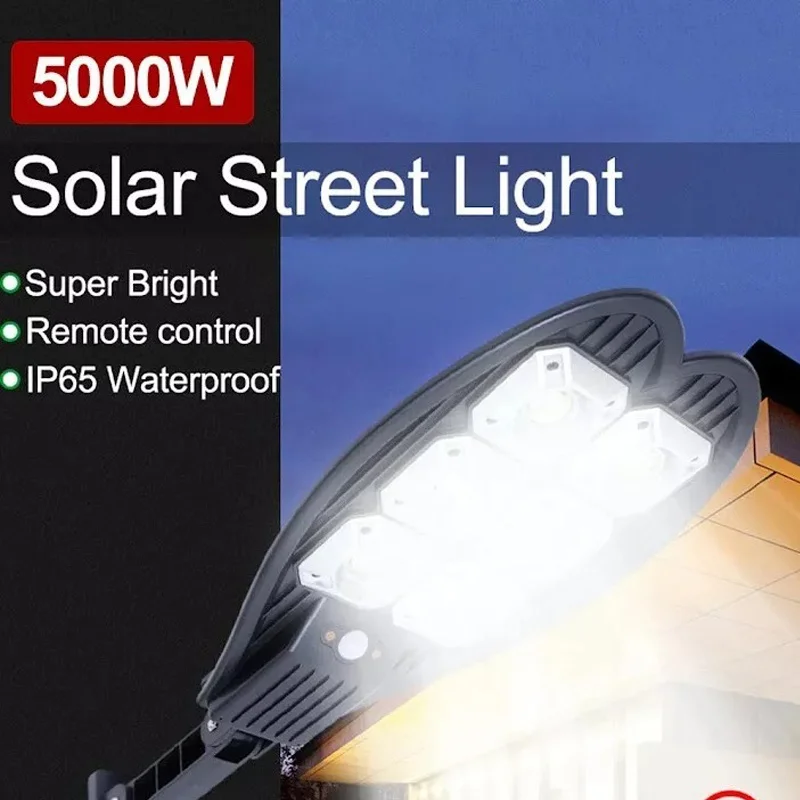 Outdoor High Brightness Solar Sensor Light Powerful Energy Storage Waterproof Suitable for Courtyard and Roadside Lighting