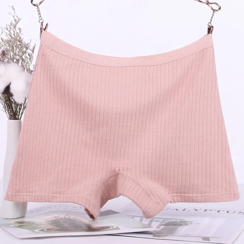 

XL-6XL High Waist Boyshorts Women's Underwear Cotton Panties Solid Breathable Intimates Plus Size Lingerie нижнее бельё женское