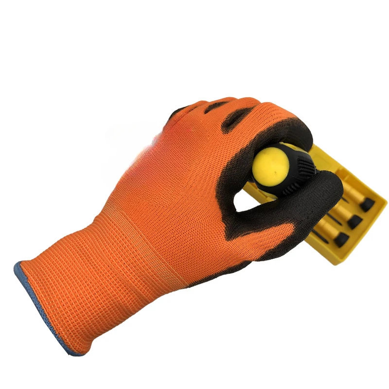 12 Pairs Work Gloves For PU Palm Coating Safety Protective Glove Nitrile Professional Safety Suppliers