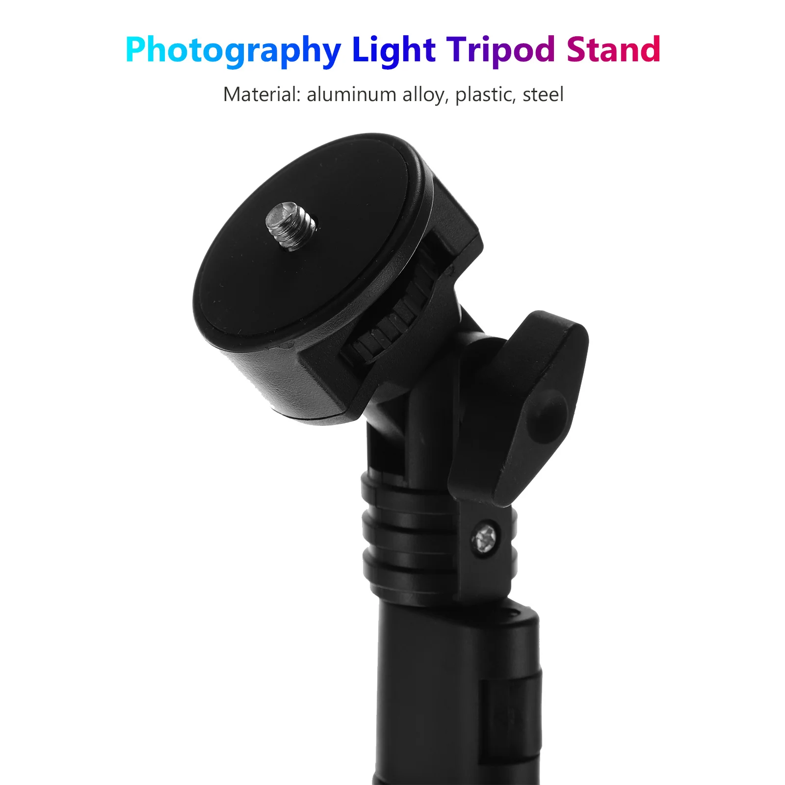 

Light Photography Tripod Stand 1.28m Adjustable Aluminum Alloy Strong Portable Support for Phone Live Streaming Selfie Light